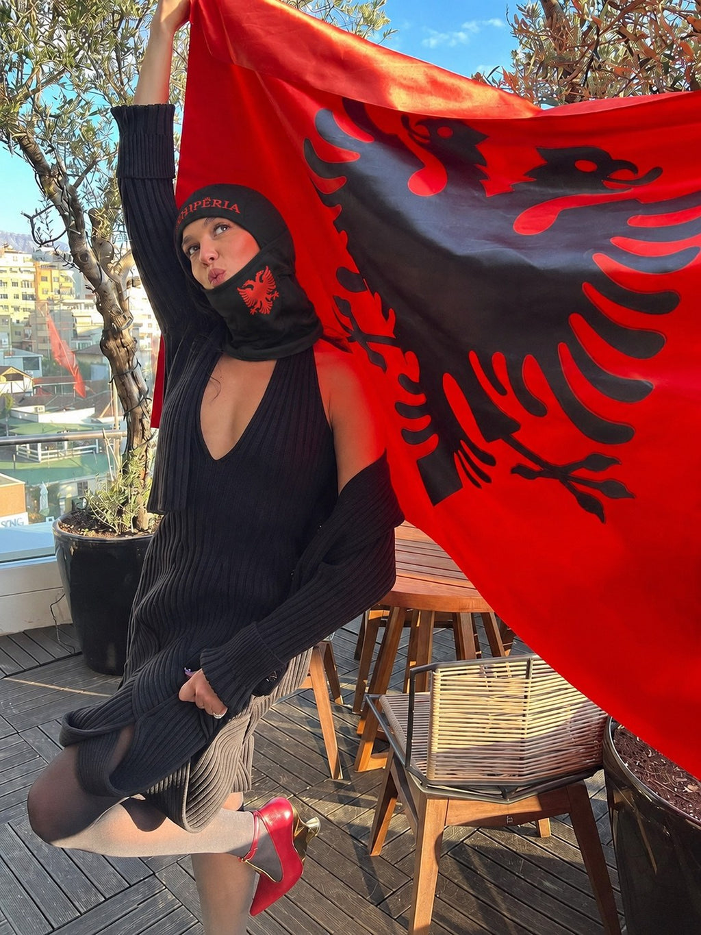 Albania ski mask worn